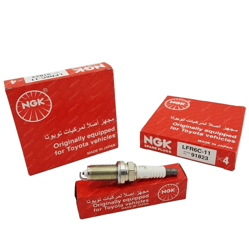 شمع خودرو ان جی کی مدل LFR6C-11 91823 پایه بلند مناسب برای TU5 و هایما بسته 4 عددی