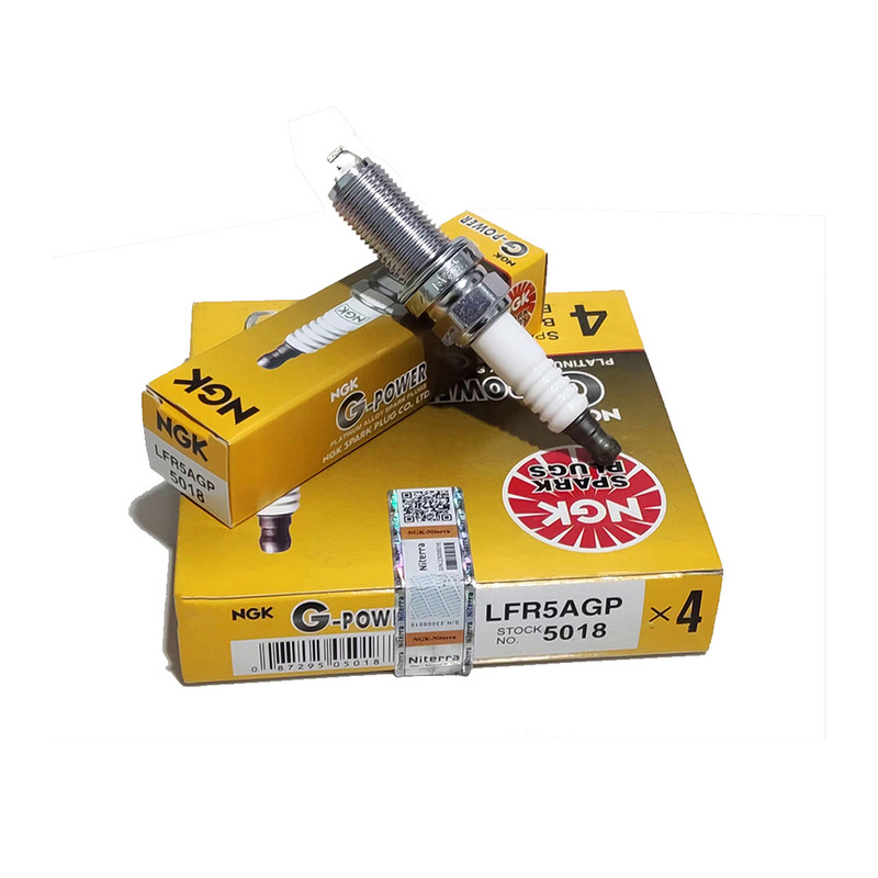 شمع خودرو ان جی کی مدل سوزنی پایه بلند کد LFR5AGP 5018 بسته 4 عددی
