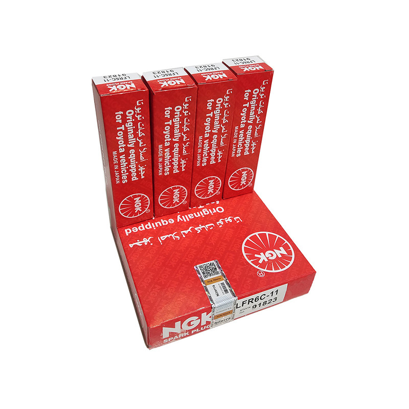 شمع خودرو ان جی کی مدل تک پلاتینی پایه بلند کد LFR6C-11 91823 بسته 4 عددی
