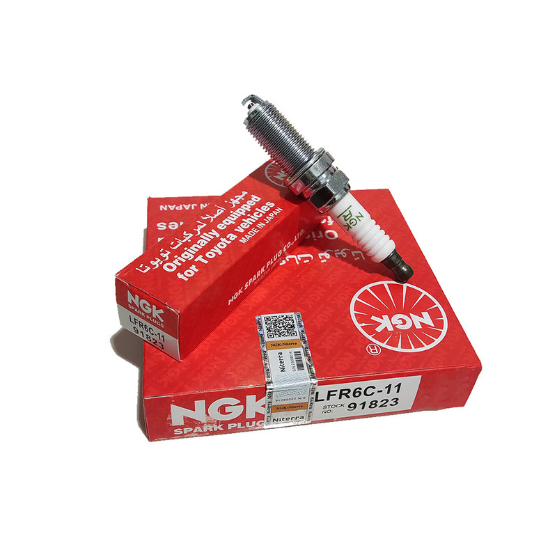 شمع خودرو ان جی کی مدل تک پلاتینی پایه بلند کد LFR6C-11 91823 بسته 4 عددی