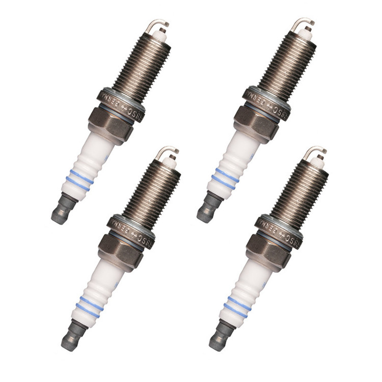 شمع خودرو بوش مدل FR8SC+42 79001 پایه بلند تک پلاتین مناسب برای پژو ۲۰۷ بسته ۴ عددی