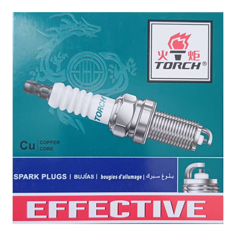 شمع خودرو تورچ مدل KR6TC پایه کوتاه مناسب برای پژو 405 بسته 4 عددی