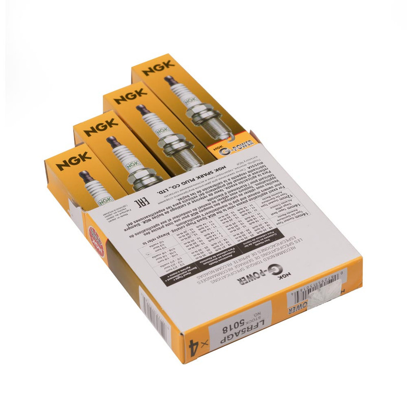 شمع خودرو ان جی کی مدل LFR5AGP 5018 پایه بلند سوزنی مناسب برای پژو پارس TU5 بسته 4 عددی