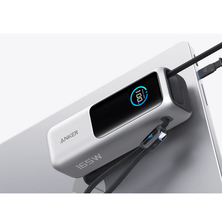 پاوربانک 100 وات انکر مدل A1695 ظرفیت 25000 میلی آمپر ساعت به همراه دو کابل USB-C