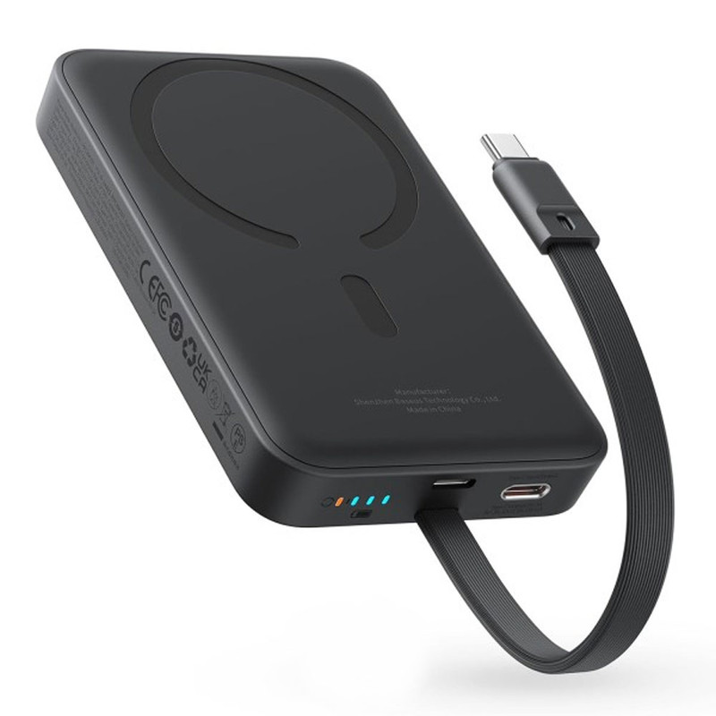پاوربانک بیسیم 30 وات باسئوس مدل Magnetic Mini ظرفیت 10000 میلی آمپر ساعت