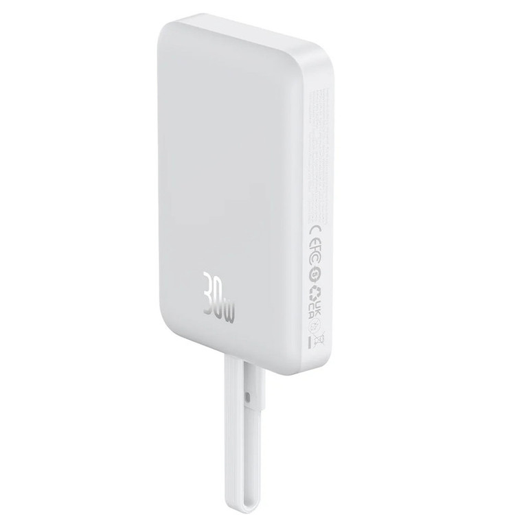 پاوربانک بیسیم 30 وات باسئوس مدل Magnetic Mini ظرفیت 10000 میلی آمپر ساعت