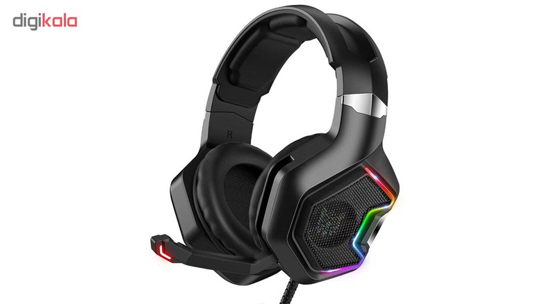 هدست گیمینگ اونیکوما مدل K10 Pro بدون قابلیت نویز کنسلینگ، جک 3.5 میلیمتری، دارای نورپردازی RGB، کاپهای تهیه شده از مموری فوم، پاسخ فرکانسی 20-20000 هرتز، قطر درایور 50 میلیمتر