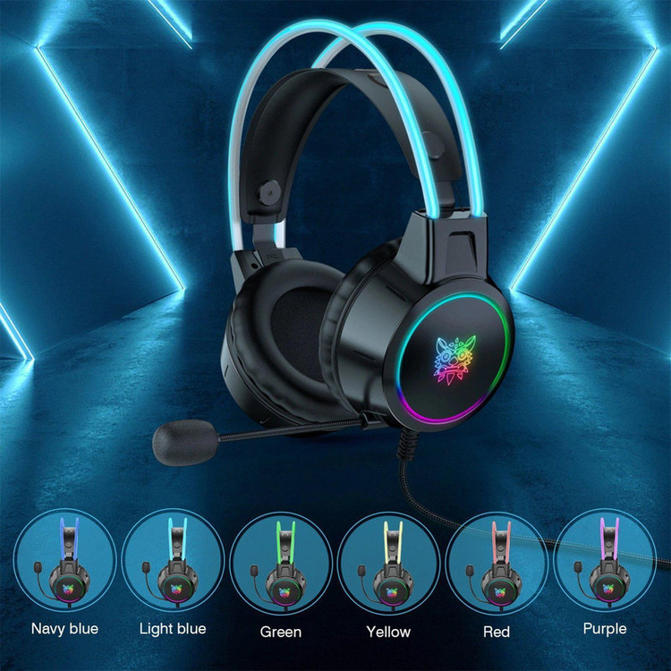 هدست گیمینگ اونیکوما مدل X15 Pro، درگاه شارژ USB، دارای نورپردازی RGB، با قابلیت اتصال به چند دستگاه