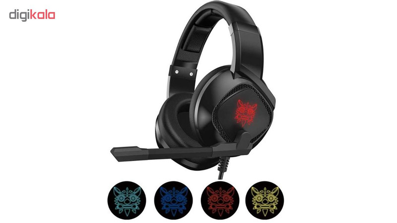 هدست گیمینگ اونیکوما مدل K19 بدون قابلیت نویز کنسلینگ، درگاه USB، دارای نورپردازی RGB، طراحی ارگونومیک، مقاوم در برابر رطوبت و عرق
