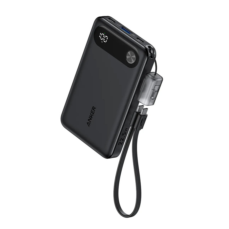 پاوربانک 22.5 وات انکر مدل A1257 ظرفیت 10000 میلی آمپر ساعت به همراه کابل USB-C