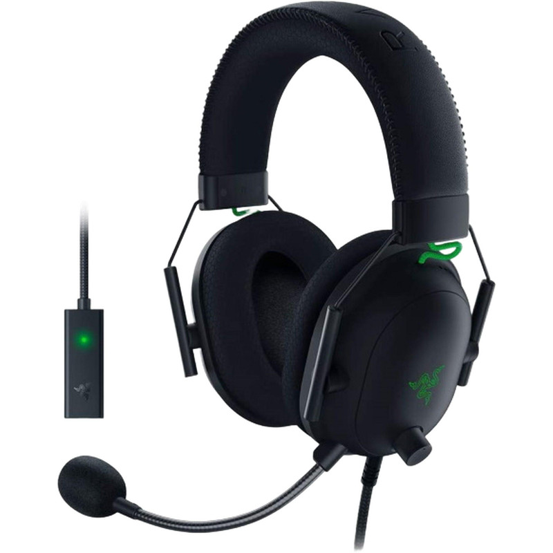 هدست مخصوص بازی ریزر مدل BlackShark V2 + USB Sound Card