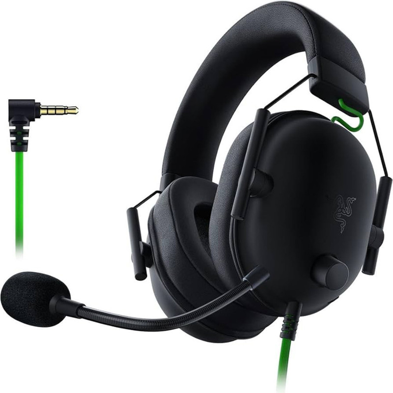 هدست مخصوص بازی ریزر مدل BlackShark V2 + USB Sound Card