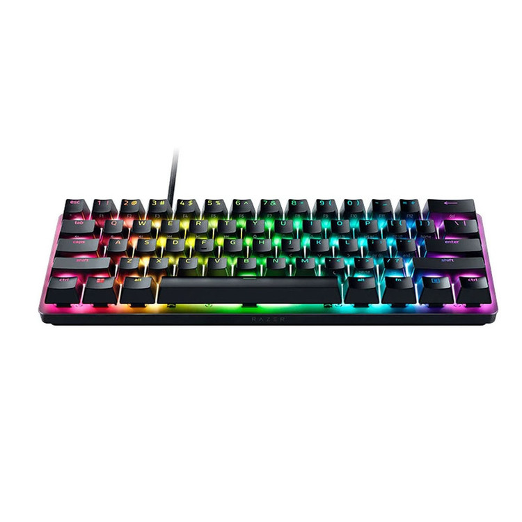 کیبورد گیمینگ ریزر مدل Huntsman Mini، سوییچ مکانیکال Optical بنفش، Tenkeyless، نورپردازی RGB
