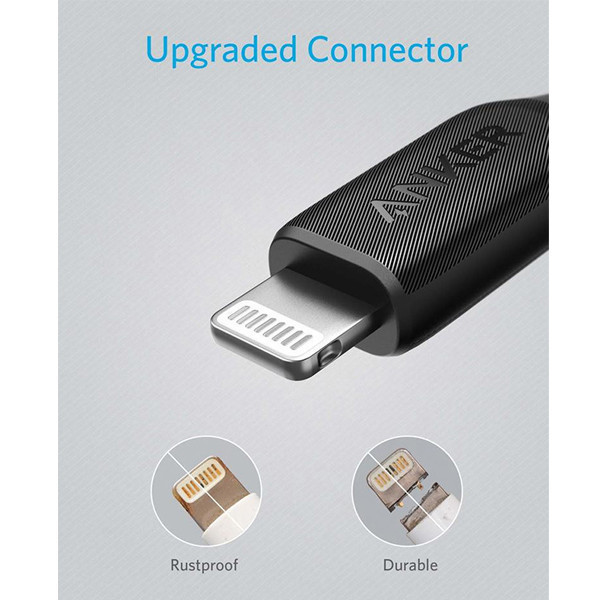 کابل تبدیل USB به لایتنینگ انکر مدل Anker PowerLine A8812 طول 0.9 متر