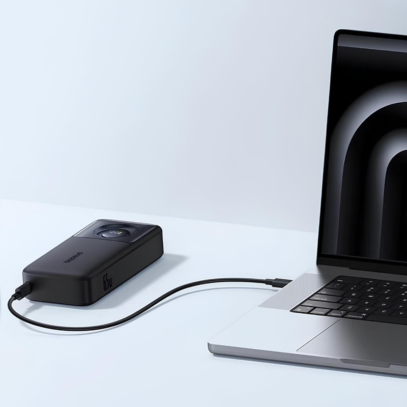 پاوربانک بیسوس مدل Free2Pull 65W ظرفیت 20000 میلی آمپر ساعت به همراه کابل USB-C