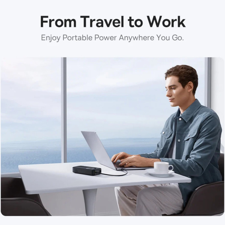 پاوربانک بیسوس مدل Free2Pull 65W ظرفیت 20000 میلی آمپر ساعت به همراه کابل USB-C