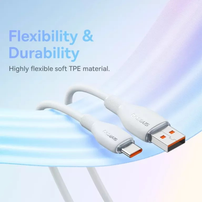 کابل تبدیل USB به USB-C بیسوس مدل Pudding Series P10355703511-B1 طول 1.2 متر