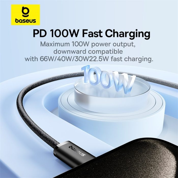 کابل USB-C بیسوس مدل Dynamic 3 Series 100W طول 1 متر