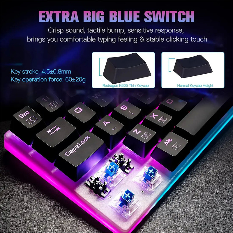 کیبورد گیمینگ ردراگون مدل Alien K605