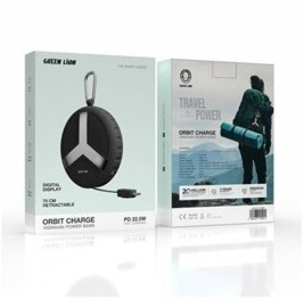 پاوربانک گرین لاین مدل Orbit ظرفیت 10000 میلی آمپر ساعت
