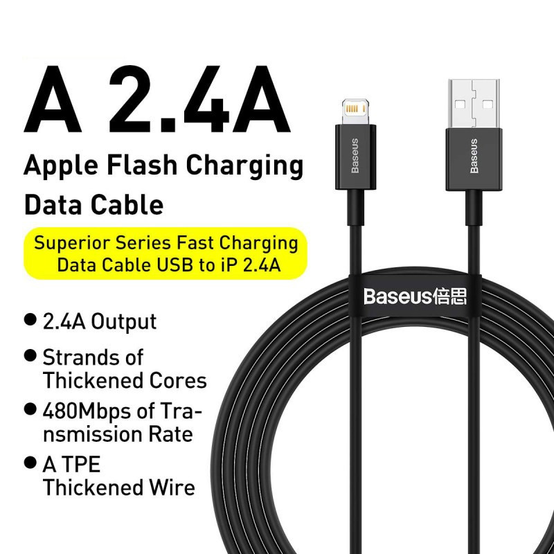 کابل تبدیل USB به لایتنینگ بیسوس مدل CALYS-A01 طول 1 متر