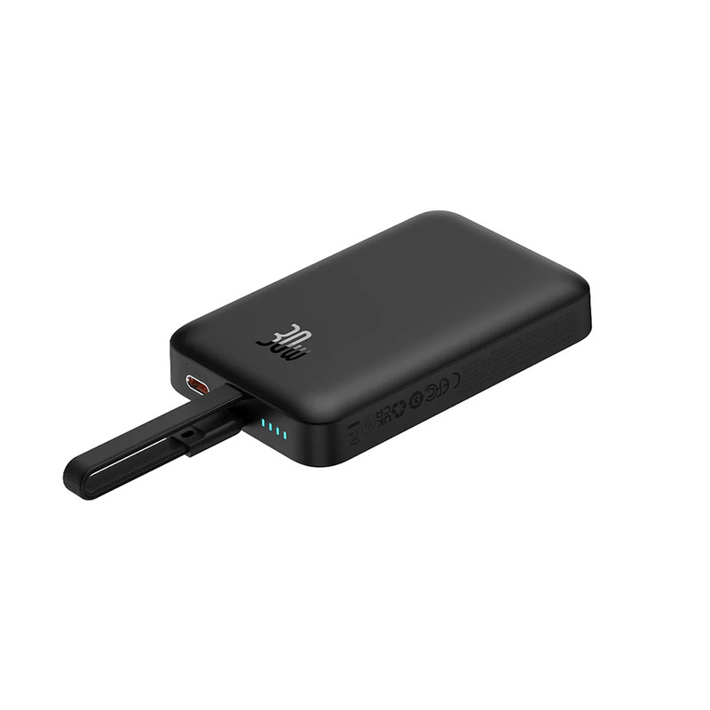 پاوربانک بیسوس مدل Magnetic & Cable 30W با ظرفیت 10000 میلی آمپر ساعت