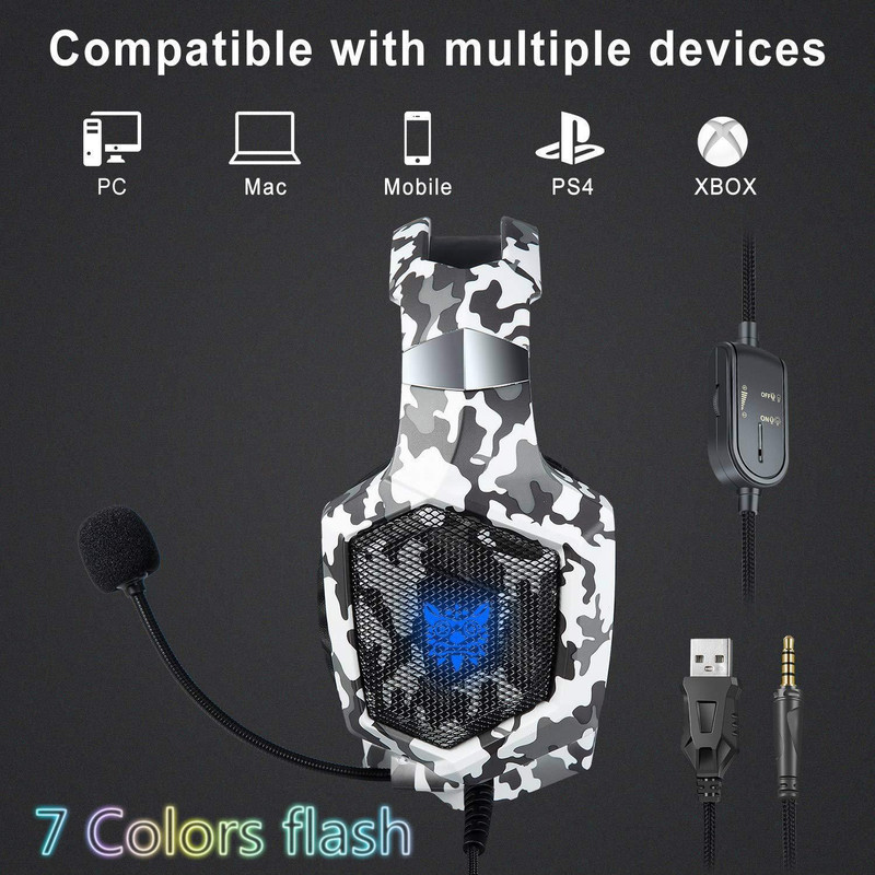 هدست مخصوص بازی اونیکوما مدل K8 Camouflage