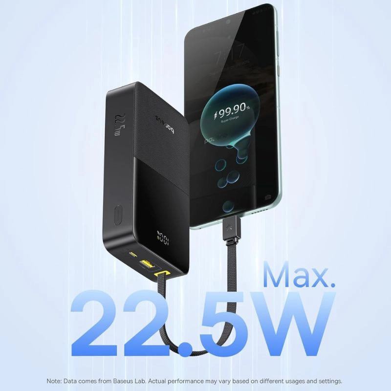 پاوربانک بیسیم 22.5 وات بیسوس مدل EnerFill FC51 Bipow2 Pro E0027701
