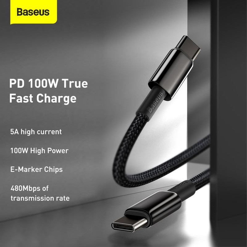 کابل تبدیل USB-C به USB-C باسئوس مدل Tungsten طول 2 متر