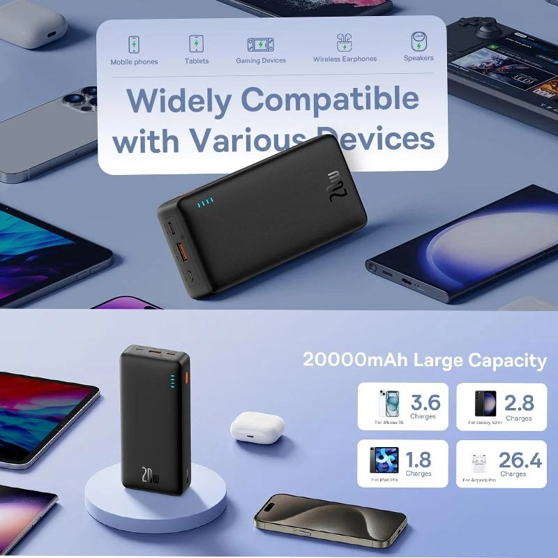 پاوربانک 20 وات بیسوس مدل Airpow ظرفیت 20000 میلیآمپرساعت