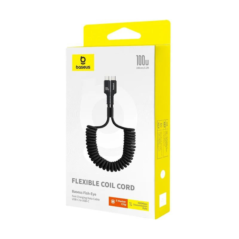 کابل تبدیل USB-C بیسوس مدل Fish-Eye 100W طول 1 متر