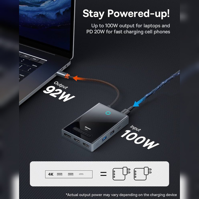 هاب 8 پورت USB-C باسئوس مدل BS-OH082 WKYY030413