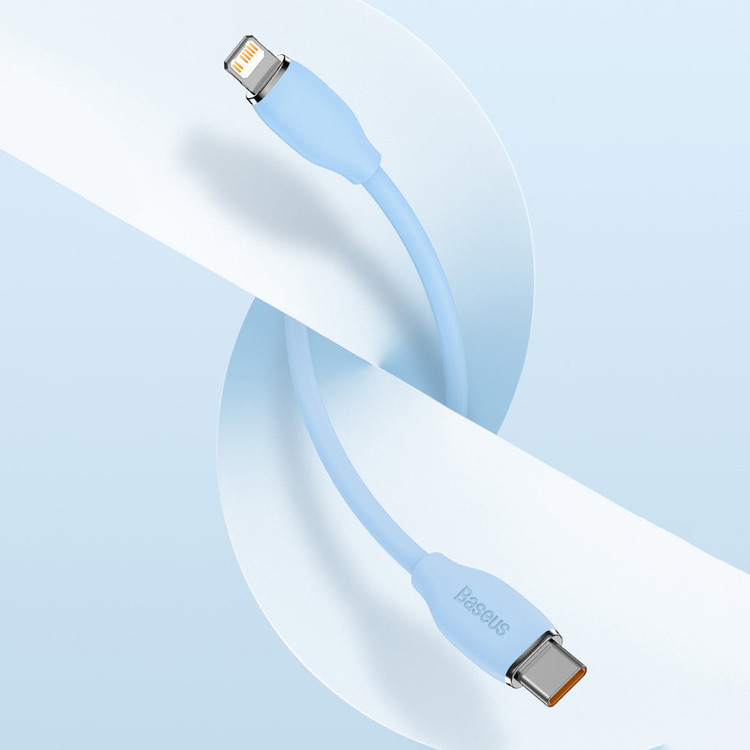 کابل تبدیل لایتنینگ به USB-C باسئوس مدل Jelly Liquid Silica Gel طول 2 متر