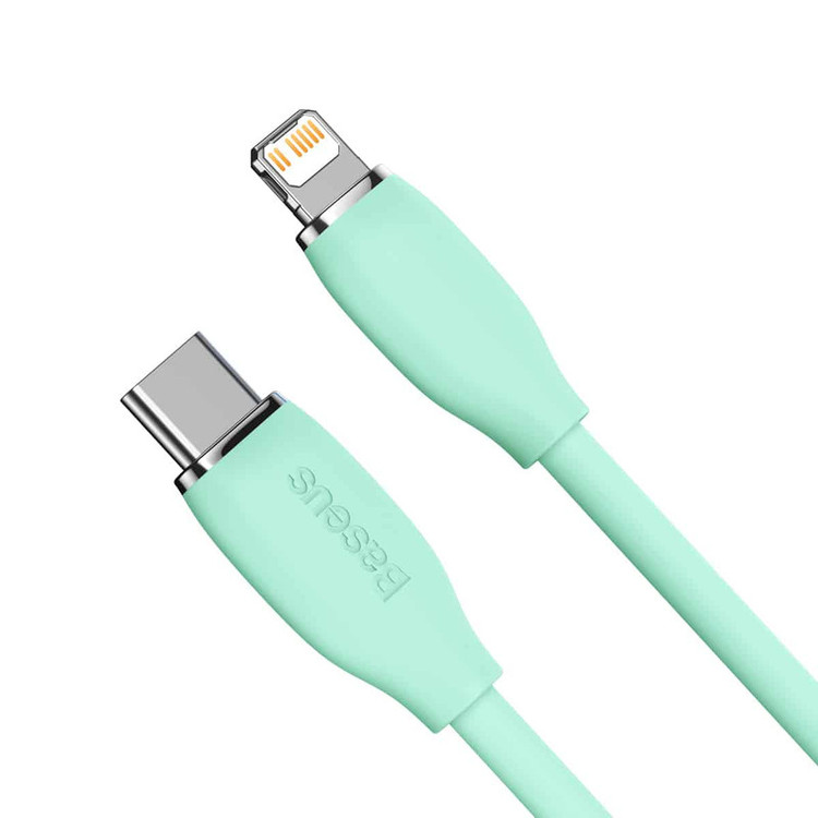 کابل تبدیل لایتنینگ به USB-C باسئوس مدل Jelly Liquid Silica Gel طول 2 متر