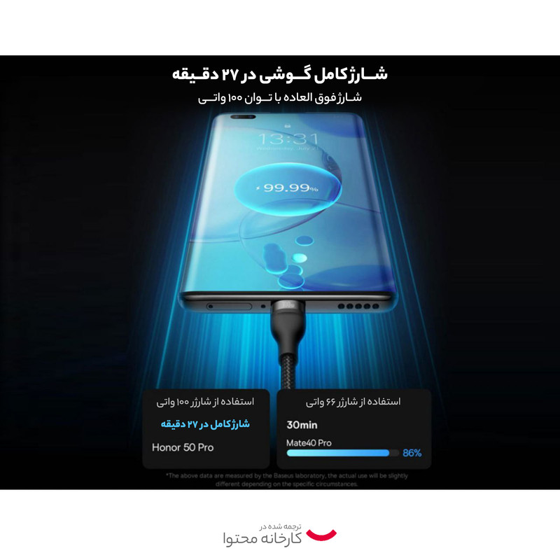 کابل تبدیل USB به USB-C / microUSB / لایتنینگ باسئوس مدل Flash Series Ⅱ 100W طول 1.2 متر