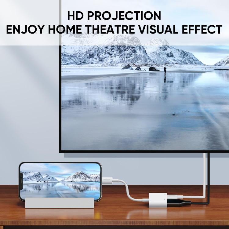 مبدل لایتنینگ به لایتنینگ / HDMI جوی روم مدل S-H141