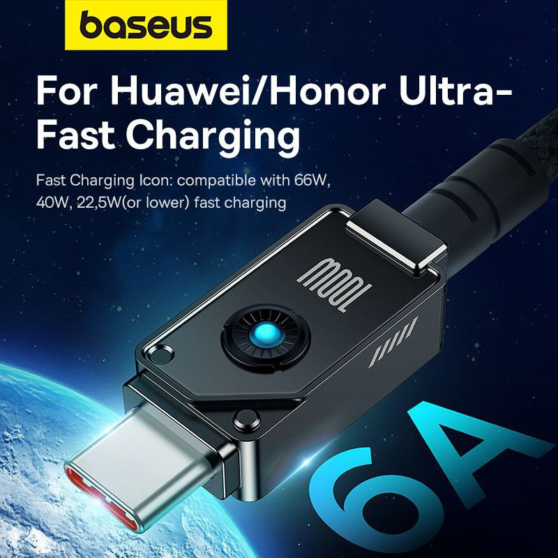 کابل تبدیل USB به USB-C بیسوس مدل Unbreakable Series 100W طول 1 متر