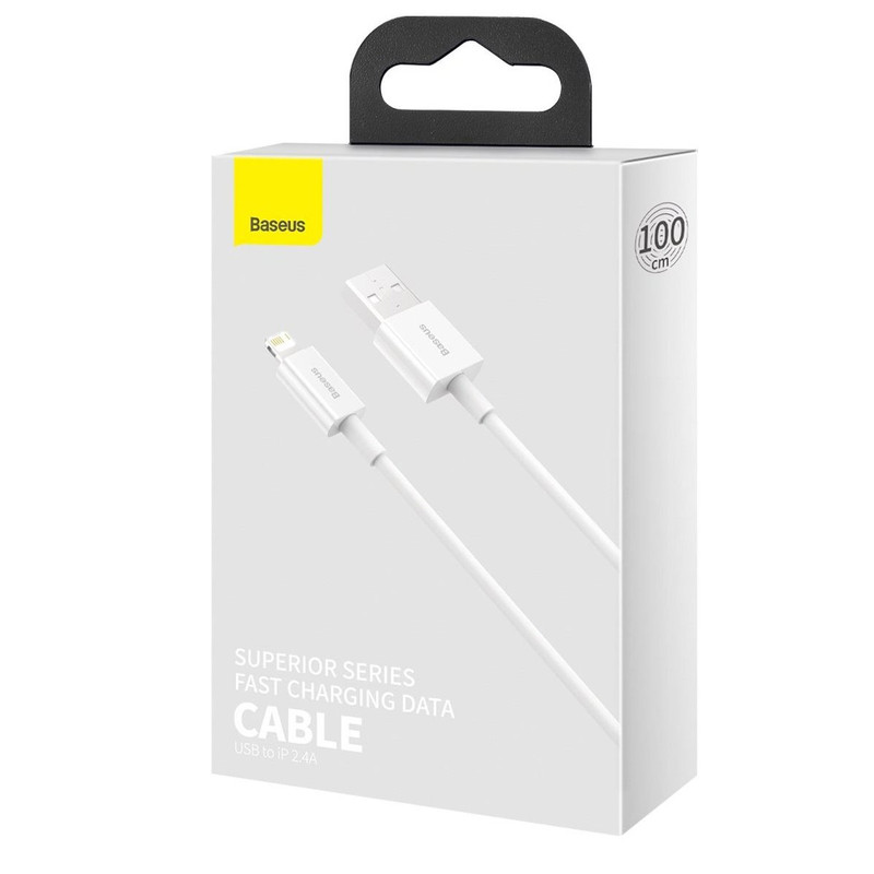 کابل تبدیل USB به لایتنینگ باسئوس مدل Superior طول 1 متر