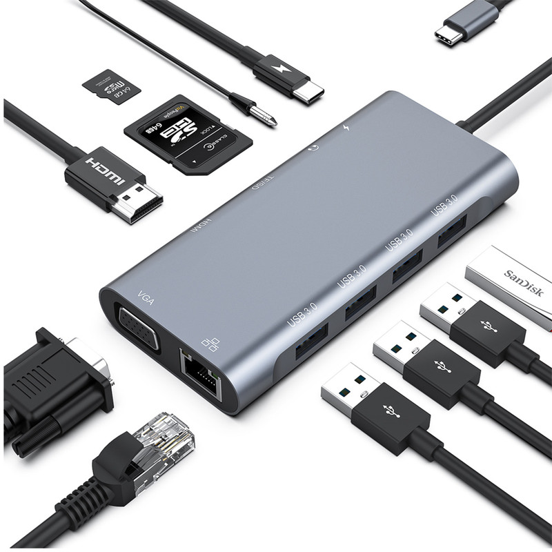هاب 11 پورت USB-C اونتن مدل OTN-9591A