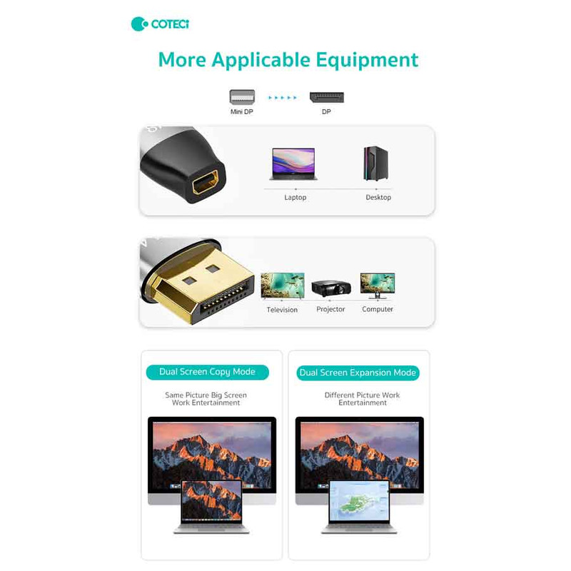 مبدل Mini DisplayPort به Display Port کوتتسی مدل 87607