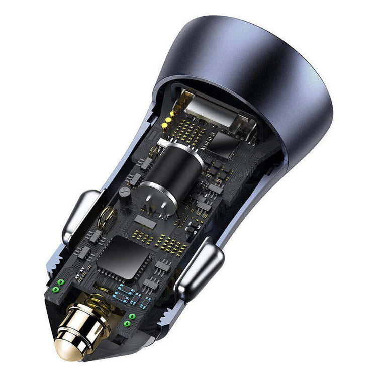 شارژر فندکی باسئوس مدل TZCCJD-40W به همراه کابل تبدیل USB-C