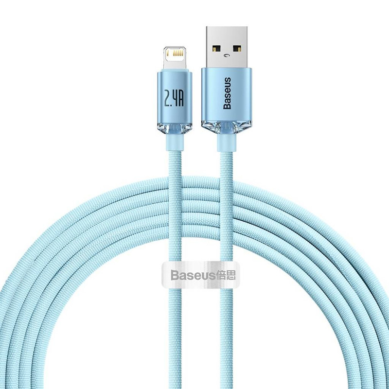کابل USB به لایتنینگ باسئوس مدل Crystal Shine Series طول 2 متر