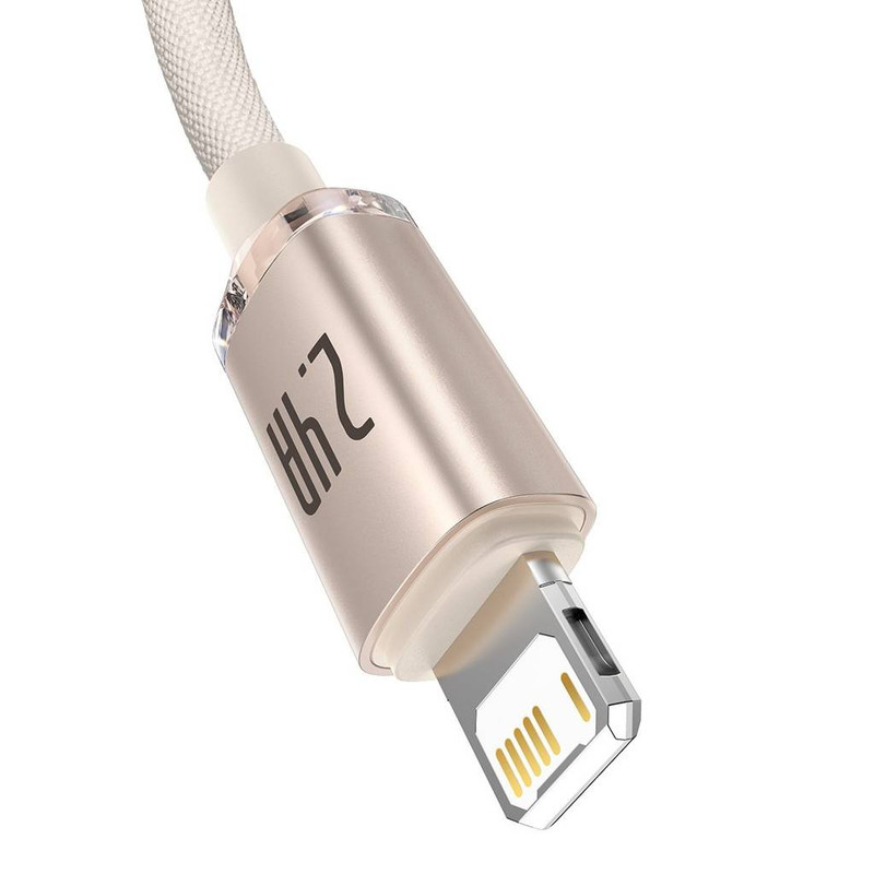 کابل USB به لایتنینگ باسئوس مدل Crystal Shine Series طول 2 متر