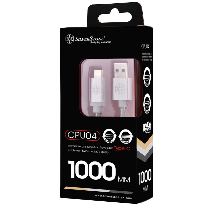 کابل تبدیل USB به USB-C سیلوراستون مدل CPU04 طول 1 متر