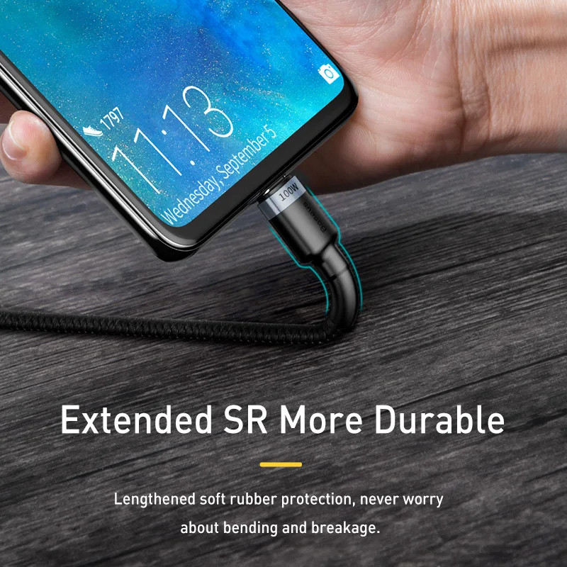 کابل USB-C بیسوس مدل B-2pcs طول 1 متر