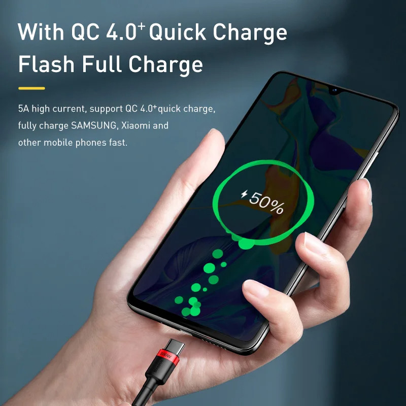 کابل USB-C بیسوس مدل B-2pcs طول 1 متر