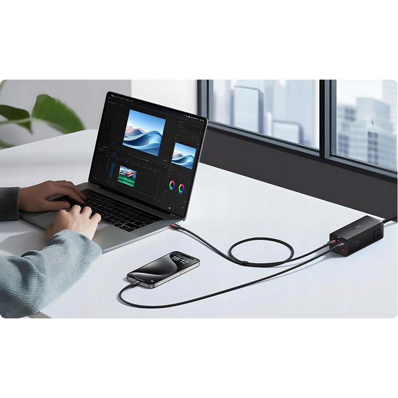 کابل USB-C بیسوس مدل B-2pcs طول 1 متر