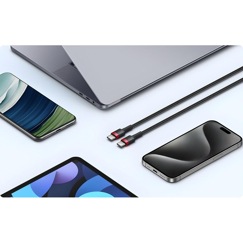 کابل USB-C بیسوس مدل B-2pcs طول 1 متر