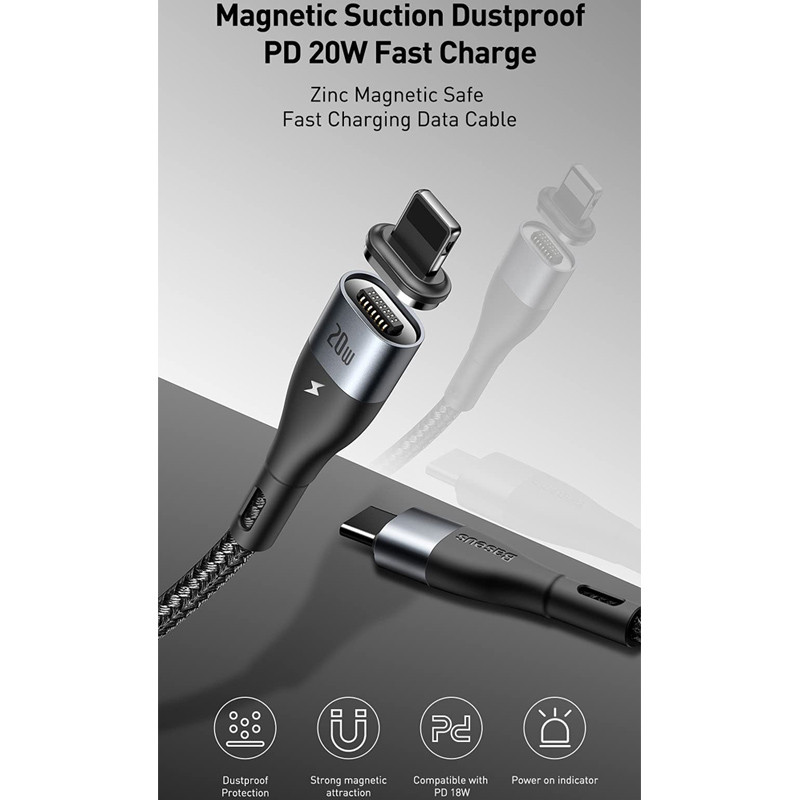 کابل تبدیل USB-C به لایتنینگ باسئوس مدل CATLXC طول 1 متر
