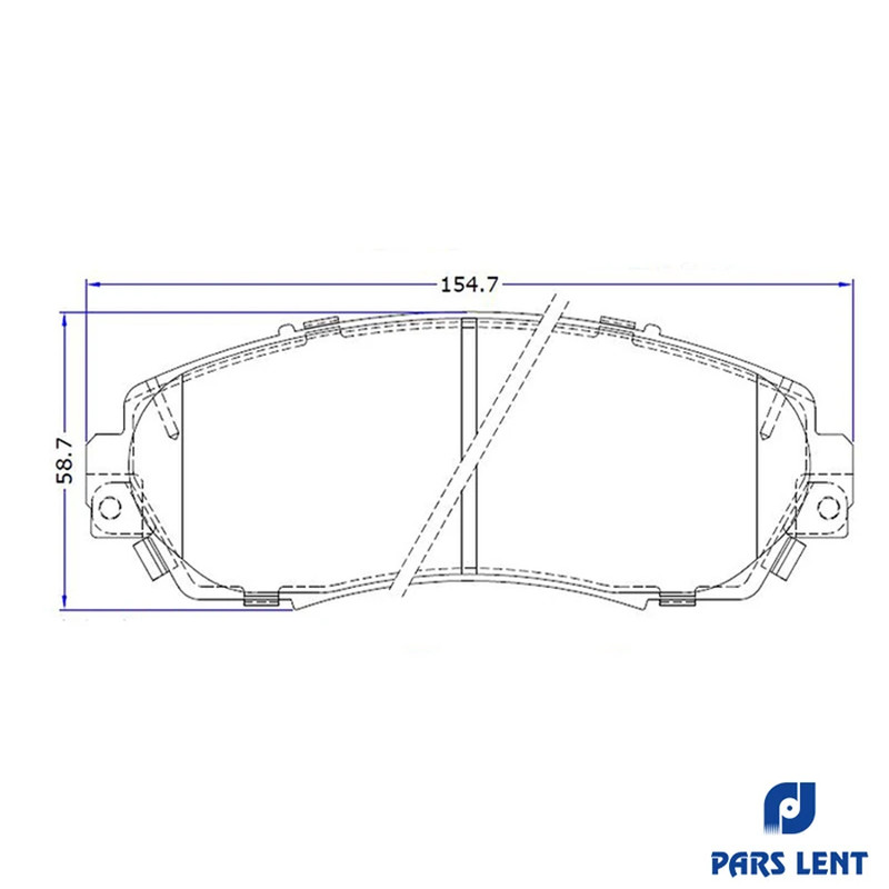 لنت ترمز دیسکی جلو لنت پارس کد 1-24342 دو جفت مناسب برای لوکانو L7